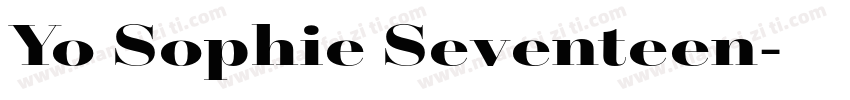 Yo Sophie Seventeen字体转换